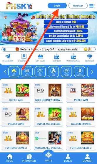 Step 2: Click on Login