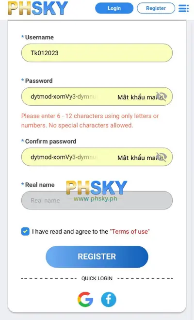 Step 3: Click Register