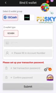 Step 3: Provide the e-wallet address that matches your real name.